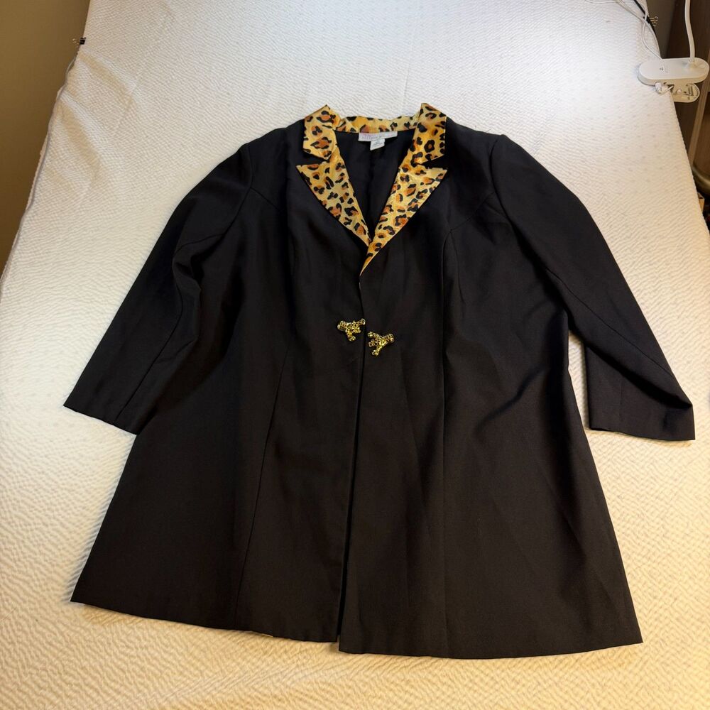 Allison Wood 3 Piece Leopard Pant, Dress, and Jacket Set